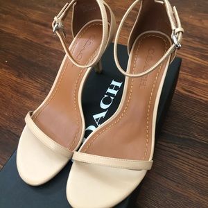 Coach Nude Strappy Heels